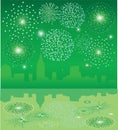 Green fireworks