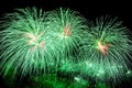 Green fireworks 2017 Royalty Free Stock Photo