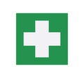 Green First Aid Cross Symbol. Vector Illustration.