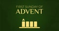 Green First Sunday of Advent Background Illustration Design