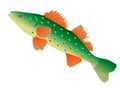 Green fish, illustration