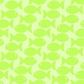 Green fish school seamless background Royalty Free Stock Photo