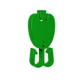 Green Fishing lure icon isolated on transparent background. Fishing tackle.