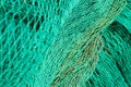 Green fishing net. Texture Close up. Royalty Free Stock Photo