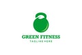 Green Fitness Simple Logo Concept