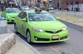 Green Five Borough Taxi in New York City