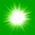 Green flash star background