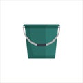 Green flat empty bucket icon logo vector illustration. Container garden household equipment tool isolated on white Royalty Free Stock Photo