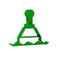 Green Floating buoy on the sea icon isolated on transparent background. Royalty Free Stock Photo