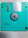 green floppy disk back side Royalty Free Stock Photo