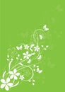 Green floral background