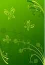 Green Floral background