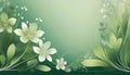 green floral background with copy space for your text, Royalty Free Stock Photo