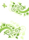 Green floral banner Royalty Free Stock Photo