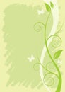Green floral blank design Royalty Free Stock Photo