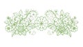 Green Floral Border Pattern Vector - Nature Inspired Design, vector design Generative AI Royalty Free Stock Photo