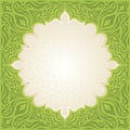 Green Floral Easter Decorative ornate pattern wallpaper vector repeatable design backround Royalty Free Stock Photo