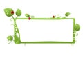 Green floral frame Royalty Free Stock Photo