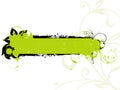 GREEN FLORAL GRUNGE BANNER Royalty Free Stock Photo