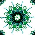 Green floral ornament