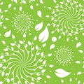 Green Floral Seamless Pattern