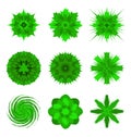 Green flower shapes Royalty Free Stock Photo