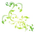 Green flower and vines pattern Royalty Free Stock Photo