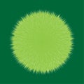 Green Fluffy Hair Pom, 3D illustration Royalty Free Stock Photo