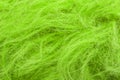 Green fluffy wool texture, animal wool background, painted fur texture closeup Royalty Free Stock Photo