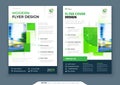 Green Flyer Template Layout Design. Corporate business annual report, catalog, magazine, flyer mockup. Creative modern Royalty Free Stock Photo
