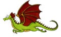 Green flying Dragon Royalty Free Stock Photo