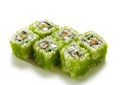 Green Flying Fish Roe Roll Royalty Free Stock Photo