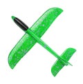 Green foam glider plane Royalty Free Stock Photo