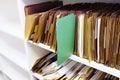Green Folder Files in Office Royalty Free Stock Photo