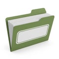 Green folder icon isolated on white background Royalty Free Stock Photo