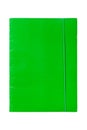 Green folder with rubber band