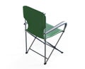 Green folding camping table and chairs 3D render illustration isolated on white background