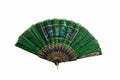 Green folding fan