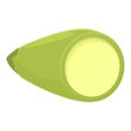 Green food icon cartoon vector. Vegetable zucchini Royalty Free Stock Photo