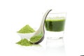 Green food supplements. Royalty Free Stock Photo