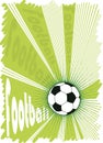 Green football explosion.Vector background for posters Royalty Free Stock Photo