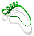 Green footprint Royalty Free Stock Photo