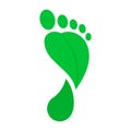 Green footprint icon, net zero, carbon neutral Royalty Free Stock Photo