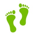 Green footprint icon Royalty Free Stock Photo