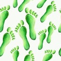 Green footprint pattern background