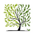 Green footprint tree for your design Royalty Free Stock Photo