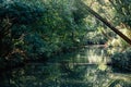 Green forest at Ise Grand Shrine Geku in Mie, Japan Royalty Free Stock Photo