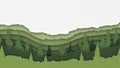 Green Forest Landscape with Layered Trees and Hills Royalty Free Stock Photo