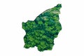 Green Forest Map of San Marino Royalty Free Stock Photo