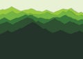 Green forest and mountains abstract background. Royalty Free Stock Photo